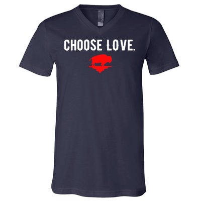 Buffalo Choose Love Choose Love Bills V-Neck T-Shirt