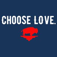Buffalo Choose Love Choose Love Bills Hooded Wearable Blanket
