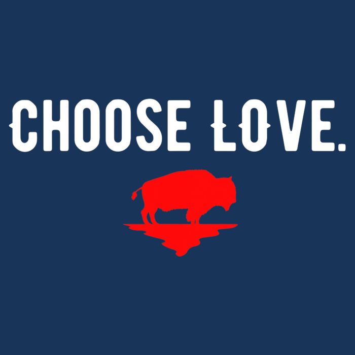 Buffalo Choose Love Choose Love Bills Hooded Wearable Blanket