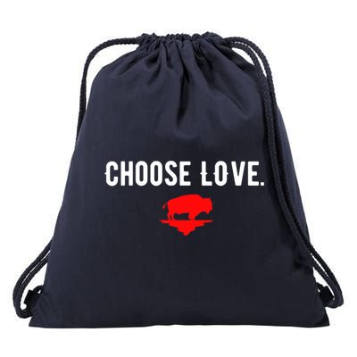 Buffalo Choose Love Choose Love Bills Drawstring Bag