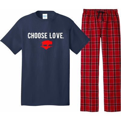 Buffalo Choose Love Choose Love Bills Pajama Set