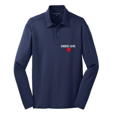 Buffalo Choose Love Choose Love Bills Silk Touch Performance Long Sleeve Polo