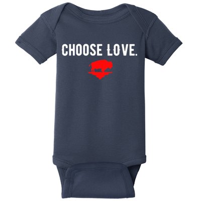 Buffalo Choose Love Choose Love Bills Baby Bodysuit