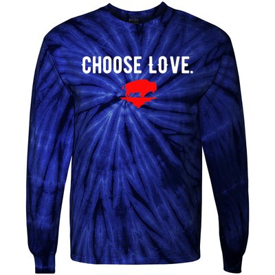 Buffalo Choose Love Choose Love Bills Tie-Dye Long Sleeve Shirt