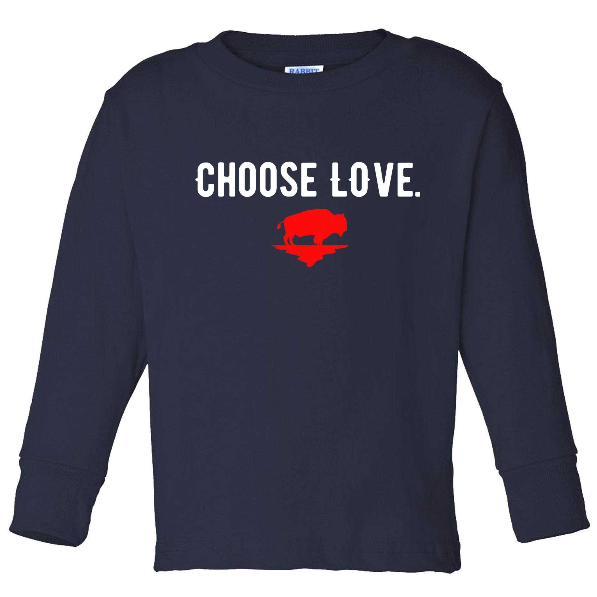 Buffalo Choose Love Choose Love Bills Toddler Long Sleeve Shirt