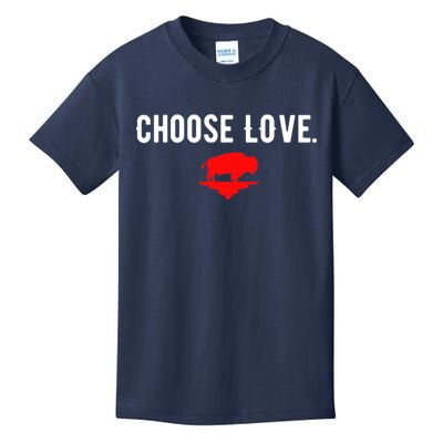 Buffalo Choose Love Choose Love Bills Kids T-Shirt