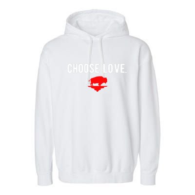 Buffalo Choose Love Choose Love Bills Garment-Dyed Fleece Hoodie