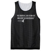 Be Creative, Live A Fun Life, And Don't Be An Asshole Ken Block Hoonigan 43 Mesh Reversible Basketball Jersey Tank