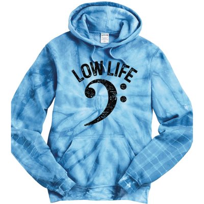 Bass Clef Low Life Music Marching Band Low Brass Bass Note Tie Dye Hoodie