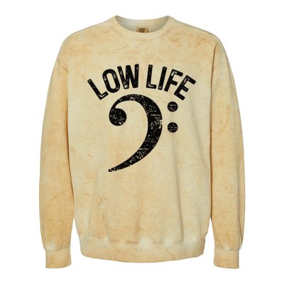 Bass Clef Low Life Music Marching Band Low Brass Bass Note Colorblast Crewneck Sweatshirt