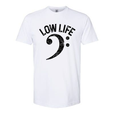 Bass Clef Low Life Music Marching Band Low Brass Bass Note Softstyle CVC T-Shirt