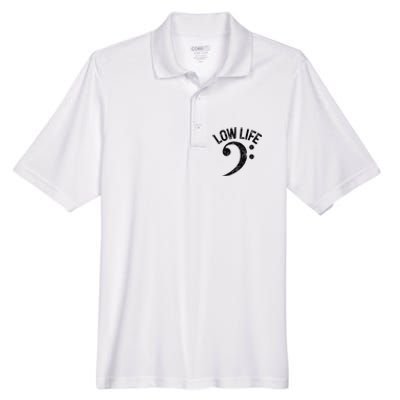 Bass Clef Low Life Music Marching Band Low Brass Bass Note Men's Origin Performance Pique Polo