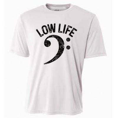 Bass Clef Low Life Music Marching Band Low Brass Bass Note Cooling Performance Crew T-Shirt