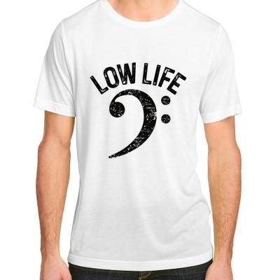 Bass Clef Low Life Music Marching Band Low Brass Bass Note Adult ChromaSoft Performance T-Shirt