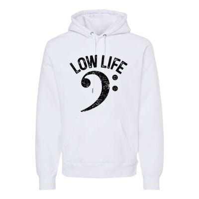 Bass Clef Low Life Music Marching Band Low Brass Bass Note Premium Hoodie