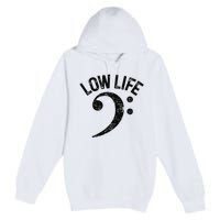 Bass Clef Low Life Music Marching Band Low Brass Bass Note Premium Pullover Hoodie