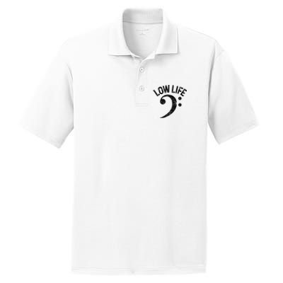 Bass Clef Low Life Music Marching Band Low Brass Bass Note PosiCharge RacerMesh Polo