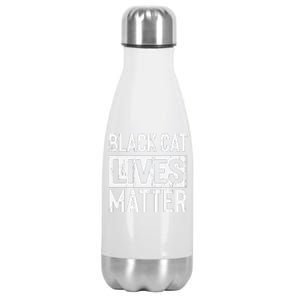 Black Cat Lives Matter Funny Gift Stainless Steel Insulated Water Bottle