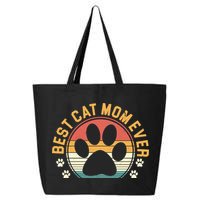 Best Cat Mom Ever Retro Sunset 25L Jumbo Tote