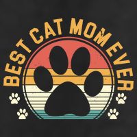 Best Cat Mom Ever Retro Sunset 25L Jumbo Tote