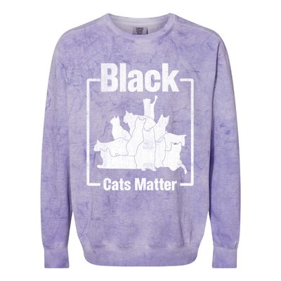 Black Cats Matter Funny Ugly Xmas Cat Lover Great Gift Colorblast Crewneck Sweatshirt