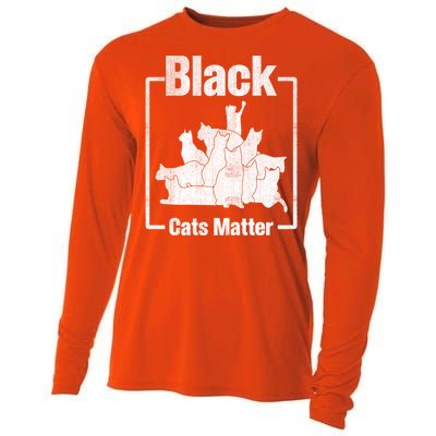 Black Cats Matter Funny Ugly Xmas Cat Lover Great Gift Cooling Performance Long Sleeve Crew