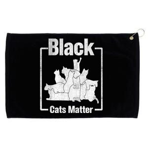 Black Cats Matter Funny Ugly Xmas Cat Lover Great Gift Grommeted Golf Towel