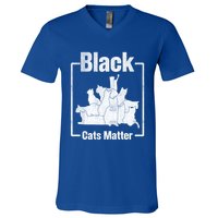 Black Cats Matter Funny Ugly Xmas Cat Lover Great Gift V-Neck T-Shirt