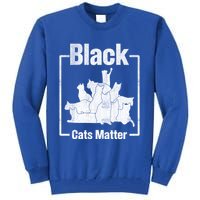 Black Cats Matter Funny Ugly Xmas Cat Lover Great Gift Tall Sweatshirt