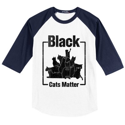 Black Cats Matter Funny Ugly Xmas Cat Lover Great Gift Baseball Sleeve Shirt