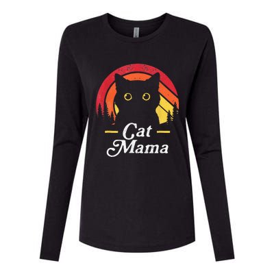 Black Cat Mom Mama Wildlife Happy MotherS Day 2024 Womens Cotton Relaxed Long Sleeve T-Shirt