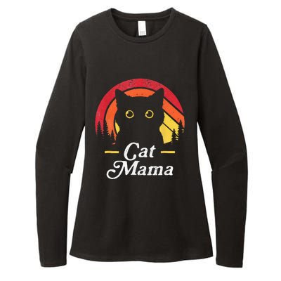 Black Cat Mom Mama Wildlife Happy MotherS Day 2024 Womens CVC Long Sleeve Shirt