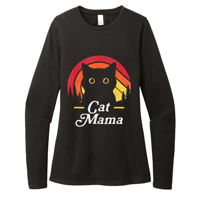 Black Cat Mom Mama Wildlife Happy MotherS Day 2024 Womens CVC Long Sleeve Shirt