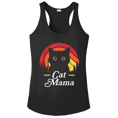 Black Cat Mom Mama Wildlife Happy MotherS Day 2024 Ladies PosiCharge Competitor Racerback Tank