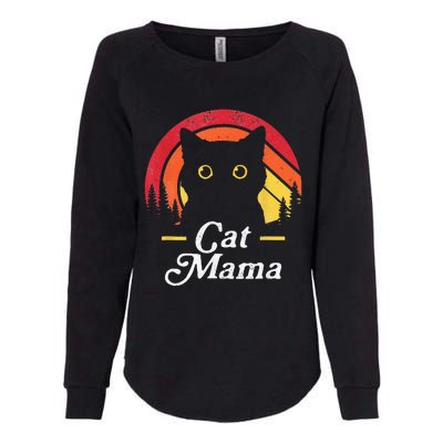 Black Cat Mom Mama Wildlife Happy MotherS Day 2024 Womens California Wash Sweatshirt