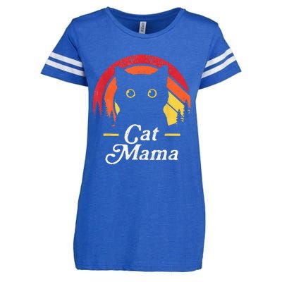 Black Cat Mom Mama Wildlife Happy MotherS Day 2024 Enza Ladies Jersey Football T-Shirt