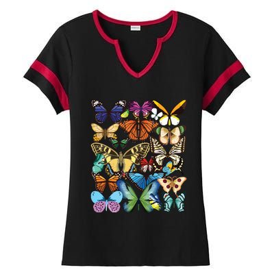 Butterfly Collection Monarch Butterfly Lover Butterflies Ladies Halftime Notch Neck Tee