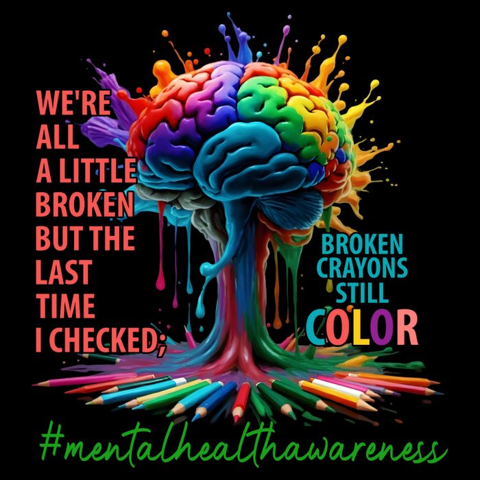 Broken Crayons Mental Health Sustainable Bucket Hat