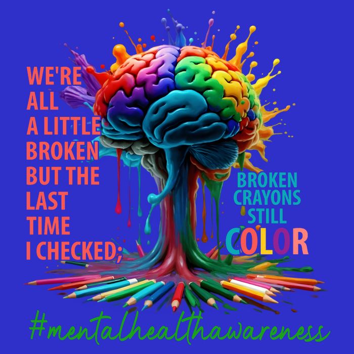 Broken Crayons Mental Health Button