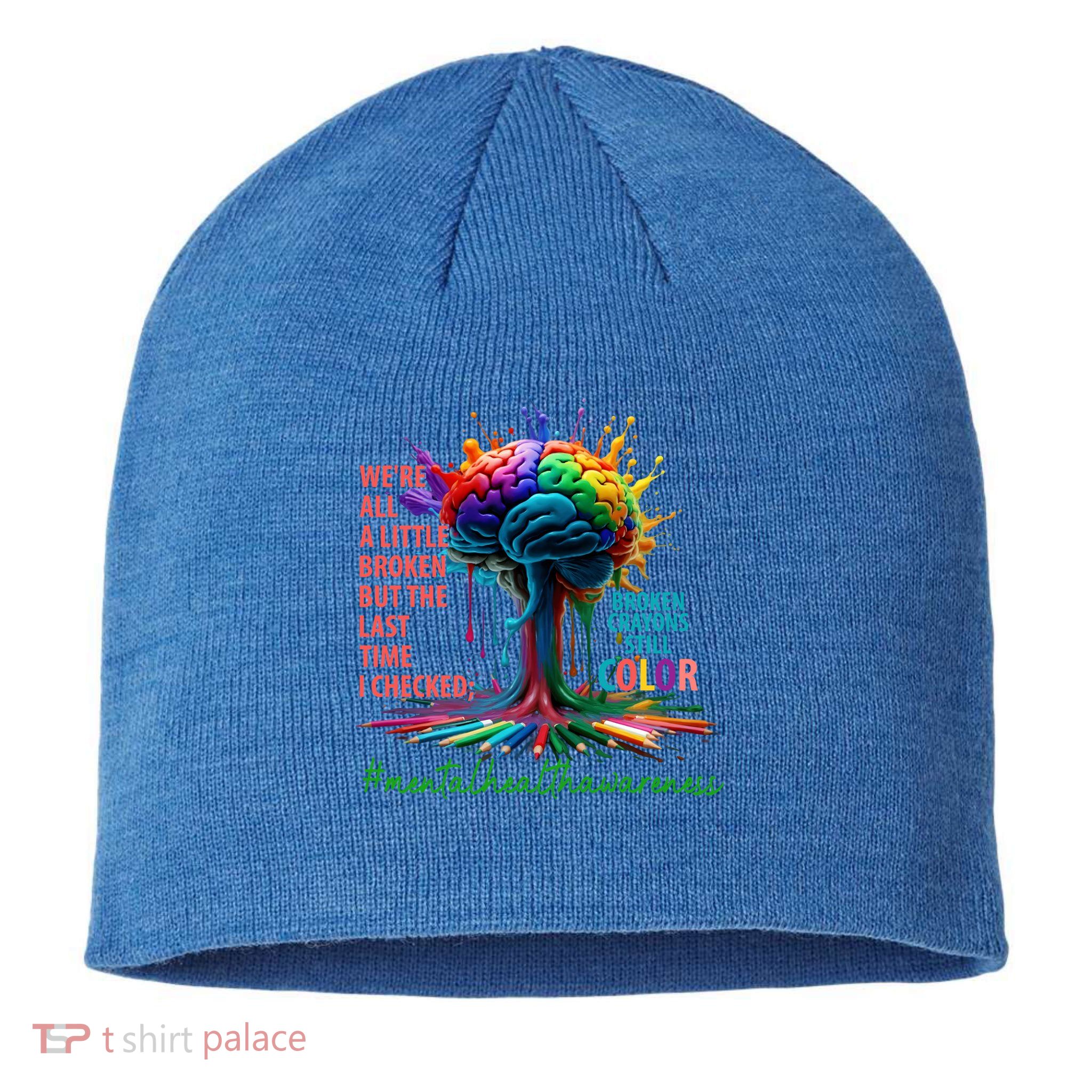 Broken Crayons Mental Health Sustainable Beanie