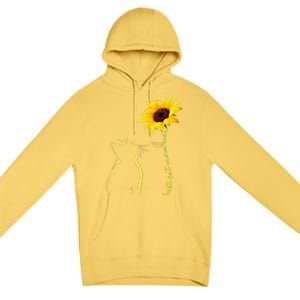 Best Cat Mom Ever Sunflower Mother's Day Gifts For Cat Lover Premium Pullover Hoodie