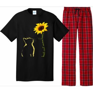 Best Cat Mom Ever Sunflower Mother's Day Gifts For Cat Lover Pajama Set