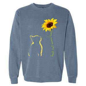 Best Cat Mom Ever Sunflower Mother's Day Gifts For Cat Lover Garment-Dyed Sweatshirt