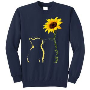 Best Cat Mom Ever Sunflower Mother's Day Gifts For Cat Lover Tall Sweatshirt