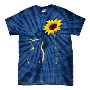 Best Cat Mom Ever Sunflower Mother's Day Gifts For Cat Lover Tie-Dye T-Shirt