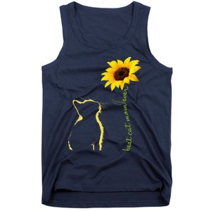 Best Cat Mom Ever Sunflower Mother's Day Gifts For Cat Lover Tank Top