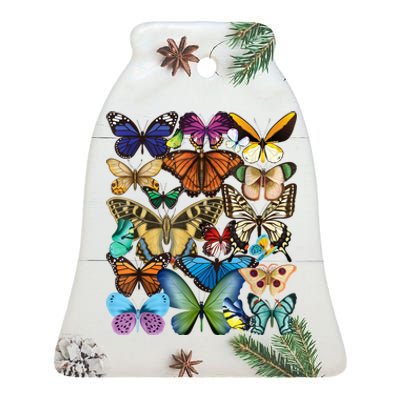 Butterfly Collection Monarch Butterfly Lover Butterflies Ceramic Bell Ornament