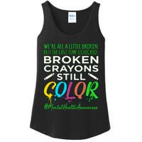 Broken Crayons Mental Health Awareness Supporter Graphic Ladies Essential Tank