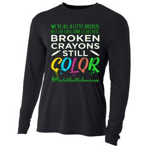 Broken Crayons Mental Health Awareness Supporter Graphic Cooling Performance Long Sleeve Crew