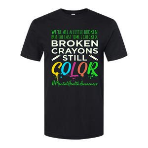 Broken Crayons Mental Health Awareness Supporter Graphic Softstyle CVC T-Shirt